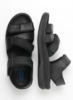 Sandalen voor heren|Wolky Active Men zwart gevet leer