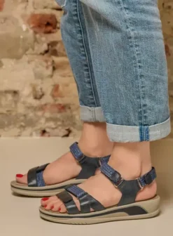 Voorjaar/zomer|Wolky Acula blauw leer