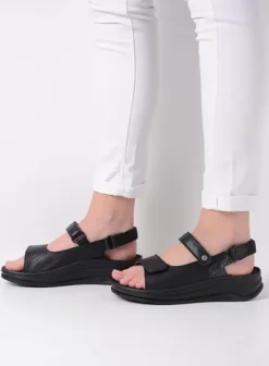 Sandalen|Voorjaar/zomer|Wolky Adura zwart leer