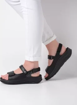 Sandalen|Voorjaar/zomer|Wolky Adura zwart leer