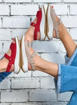 Voorjaar/zomer|Sandalen|Wolky Adura rood nubuck