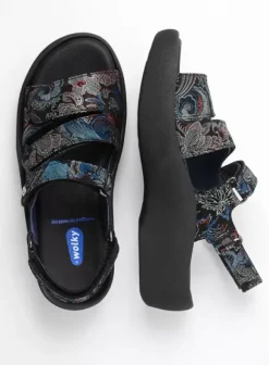 Sandalen|Voorjaar/zomer|Wolky Avalon zwart/blauw suede