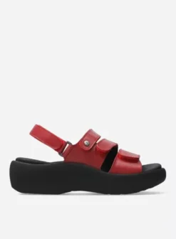 Sandalen|Wolky Avalon rood leer
