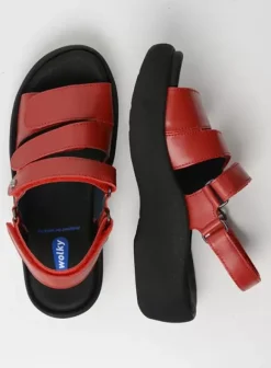 Sandalen|Wolky Avalon rood leer