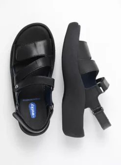 Sandalen|Voorjaar/zomer|Wolky Avalon zwart leer
