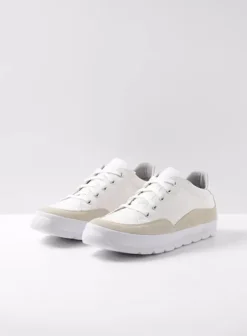 Sneakers|Veterschoenen|Wolky Babati ijswit canvas/suede
