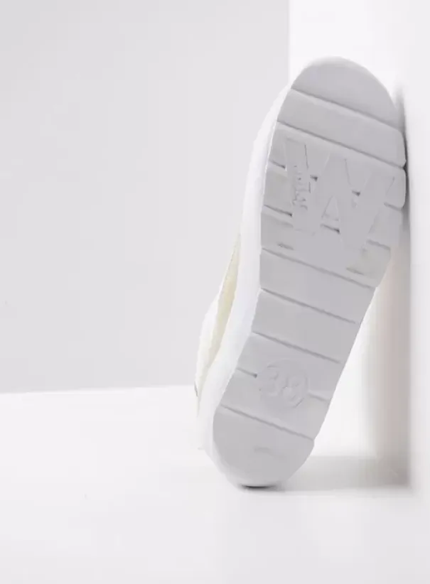 Sneakers|Veterschoenen|Wolky Babati ijswit canvas/suede