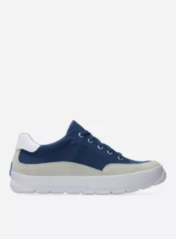 Sneakers|Veterschoenen|Wolky Babati blauw canvas/suede