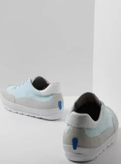 Sneakers|Veterschoenen|Wolky Babati lichtblauw canvas/suede