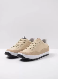 Sneakers|Veterschoenen|Wolky Babati beige canvas/suede