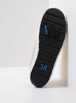 Sneakers|Veterschoenen|Wolky Babati beige canvas/suede