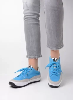 Sneakers|Veterschoenen|Wolky Babati jeans canvas/suede