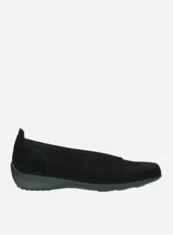 Instappers|Wolky Ballet zwart suede