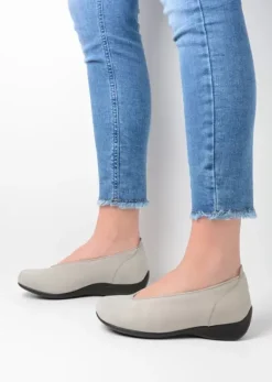 Instappers|Wolky Ballet grijs nubuck
