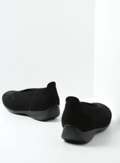 Instappers|Wolky Ballet zwart nubuck