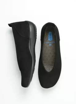 Instappers|Wolky Ballet zwart nubuck