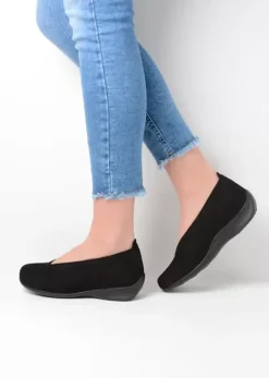 Instappers|Wolky Ballet zwart nubuck