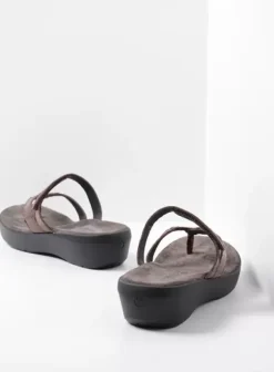 Slippers|Wolky Bassa cognac crocolook lakleer