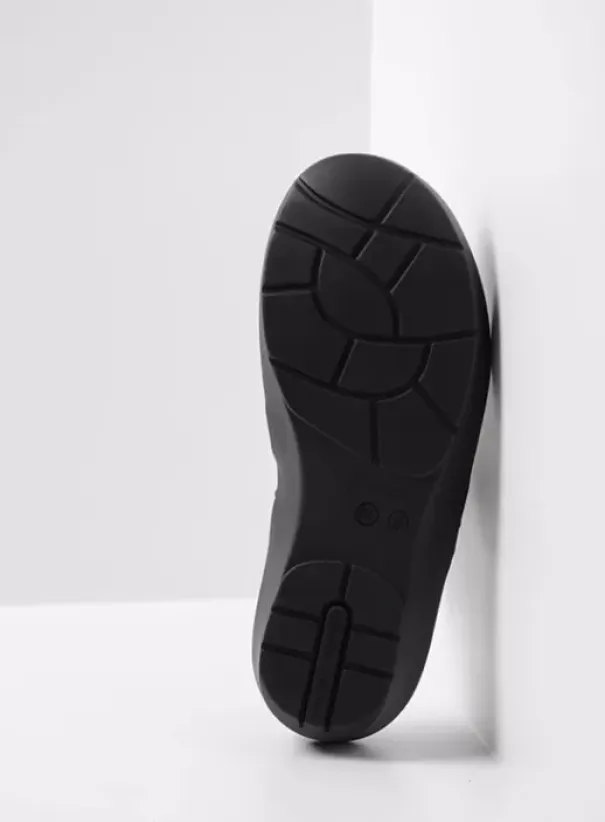 Slippers|Wolky Bassa cognac crocolook lakleer