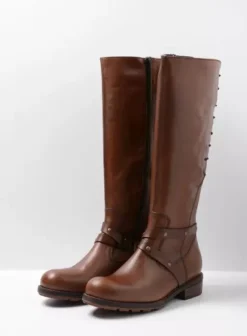 Laarzen|Wolky Belmore cognac leer