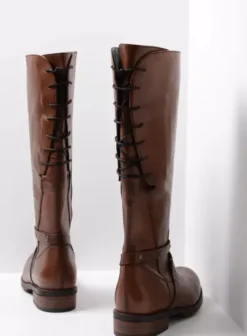 Laarzen|Wolky Belmore cognac leer