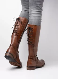 Laarzen|Wolky Belmore cognac leer