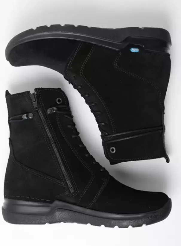 Hielspoor|Laarzen|Wolky Bluff zwart suede