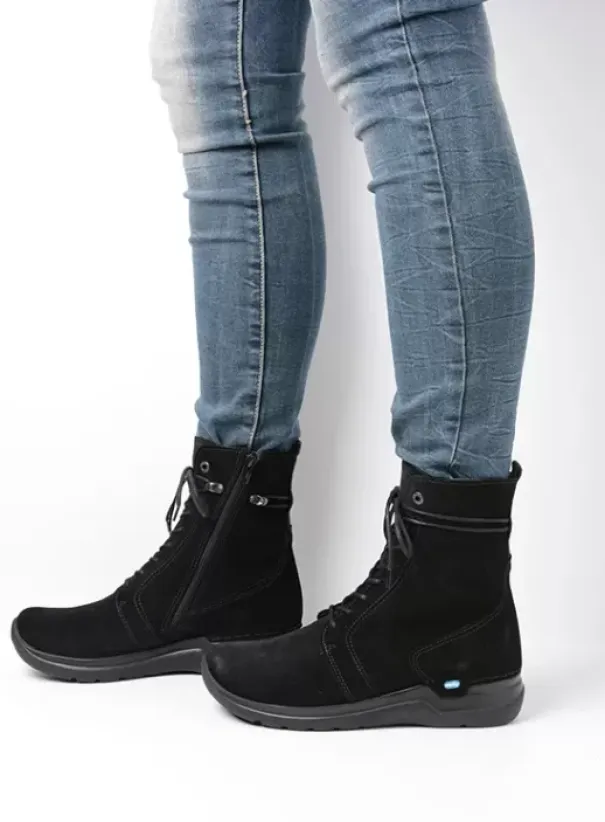 Hielspoor|Laarzen|Wolky Bluff zwart suede