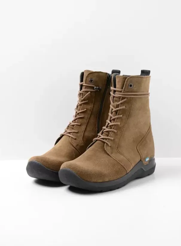 Hielspoor|Laarzen|Wolky Bluff donker taupe suede