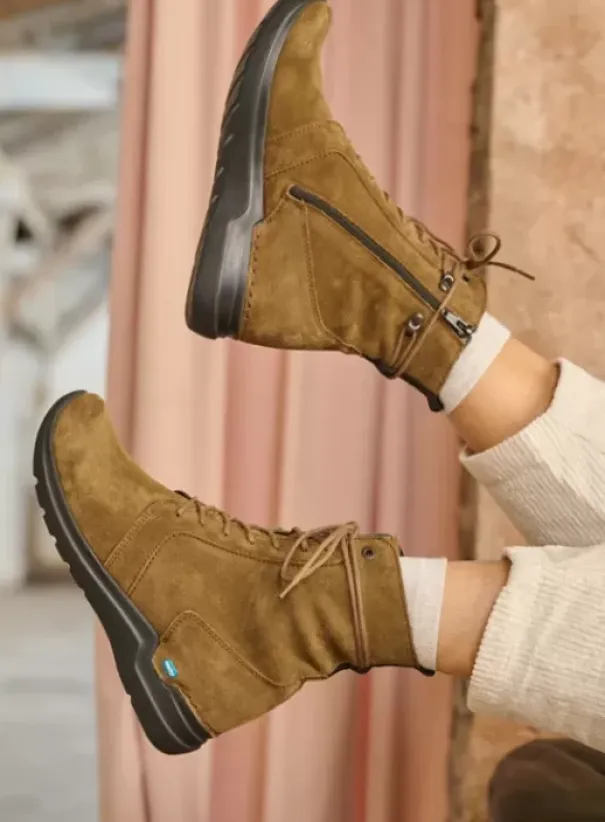 Hielspoor|Laarzen|Wolky Bluff donker taupe suede