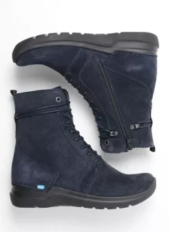 Hielspoor|Laarzen|Wolky Bluff blauw suede