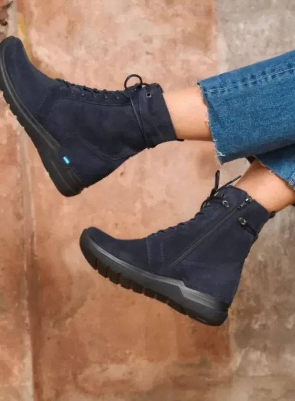 Hielspoor|Hallux Valgus|Wolky Bluff HV blauw suede