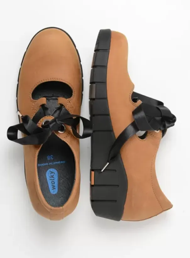 Hielspoor|Veterschoenen|Wolky Boston camel nubuck