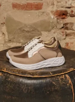 Hielspoor|Wandelschoenen|Wolky Bounce safari/brons combi leer