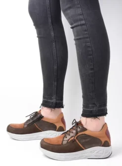 Hielspoor|Wandelschoenen|Wolky Bounce bruin combi leer