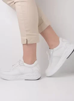 Hielspoor|Wandelschoenen|Wolky Bounce wit leer