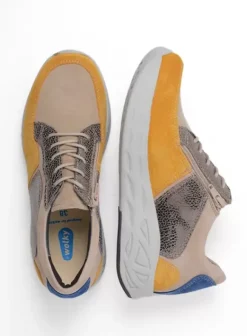 Hielspoor|Wandelschoenen|Wolky Bounce grijs combi leer