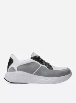 Hielspoor|Wandelschoenen|Wolky Bounce wit/grijs combi leer