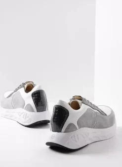 Hielspoor|Wandelschoenen|Wolky Bounce wit/grijs combi leer
