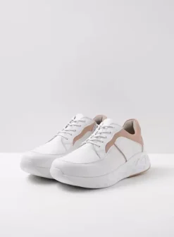 Hielspoor|Wandelschoenen|Wolky Bounce wit/nude leer
