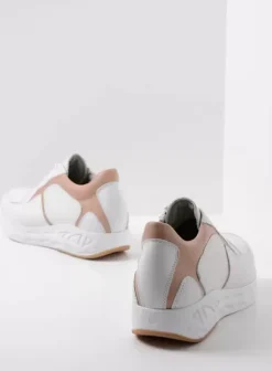 Hielspoor|Wandelschoenen|Wolky Bounce wit/nude leer
