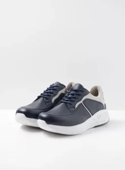 Hielspoor|Wandelschoenen|Wolky Bounce denim/gebroken wit leer