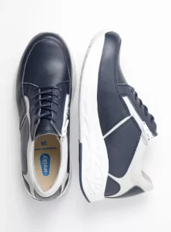 Hielspoor|Wandelschoenen|Wolky Bounce denim/gebroken wit leer