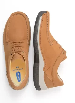 Sneakers|Veterschoenen|Wolky Celebration cognac nubuck