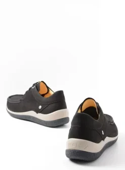 Sneakers|Veterschoenen|Wolky Celebration zwart nubuck