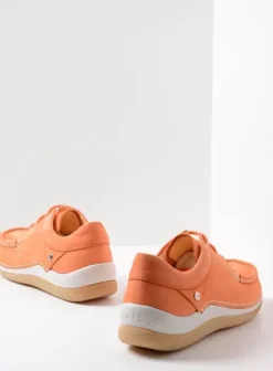 Sneakers|Veterschoenen|Wolky Celebration oranje nubuck