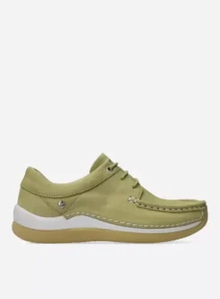 Sneakers|Veterschoenen|Wolky Celebration lichtgroen nubuck