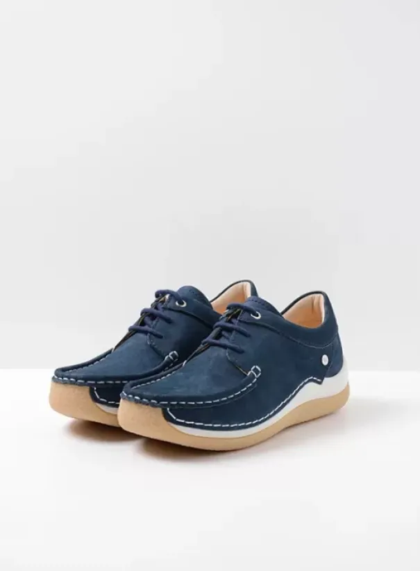 Sneakers|Veterschoenen|Wolky Celebration denim nubuck