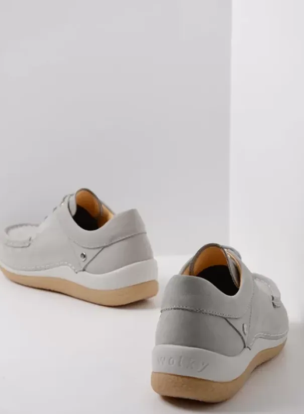 Sneakers|Veterschoenen|Wolky Celebration lichtgrijs nubuck