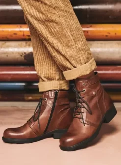 Volle voeten|Hielspoor|Wolky Center XW cognac leder